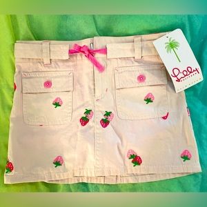 NWT Lilly Pulitzer Girl’s Strawberry Skort Skirt Size 6
